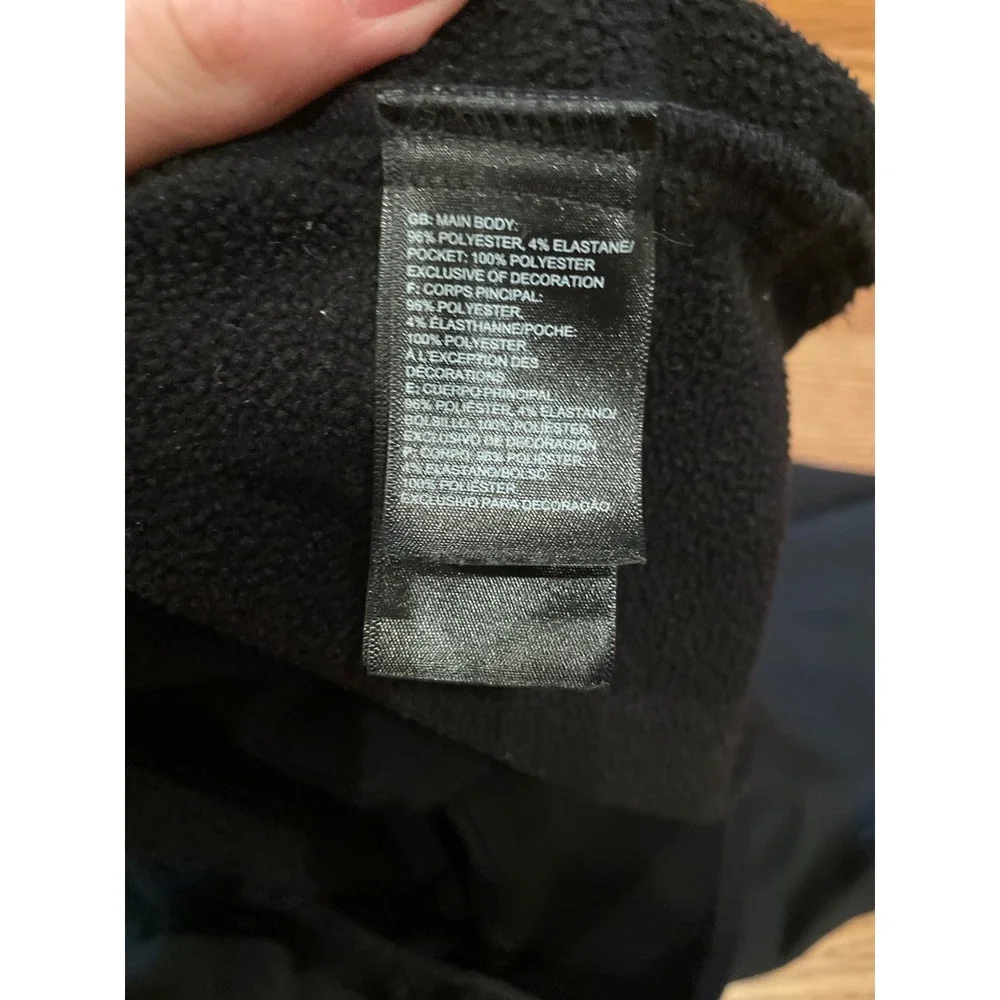 The North Face Mens Quarter Zip Pullover XXL Black Fleece Lined Chest Pocket